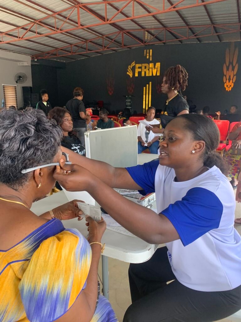 Church fellowship and eye screenings at Floodgate International Church, Amasaman – photo 8